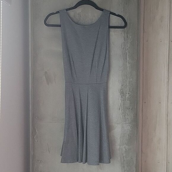 VTG American Apparel Gray Y2k Skater Mini Fit Flare Indie Sleaze Grunge Dress S - Picture 2 of 14